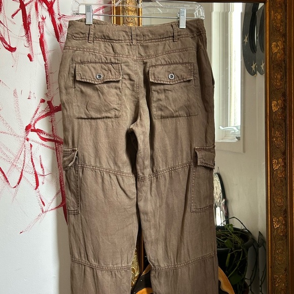Cloth & Stone Brown Straight Leg Cargo Pants 24" - Picture 8 of 16